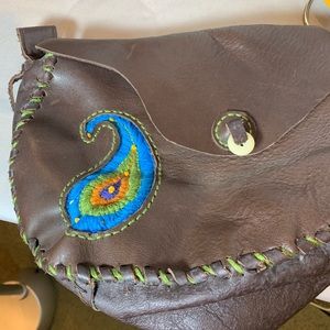 Handmade groovy leather Bag